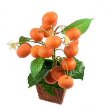 1 Buket Yapay Portakal Limon Saksı bonzai ağacı Aksesuarları Sebze Bitkileri Mutfak Oyuncaklar Düğün Ev Partisi Dekorasyonu İçin