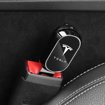 Çinko Alaşım araba emniyet toka genişletilmiş susturucu genişletilmiş toka fiş Tesla Modeli 3 Model X Model S Modeli Y aksesuarları