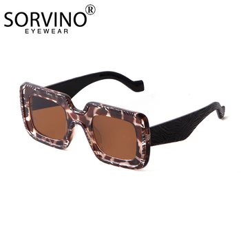 SORVINO Moda Kaplumbağa Kare Güneş Kadınlar 2021 Marka Kadın Yeşil Dikdörtgen güneş gözlüğü Açık Erkekler Shades Gözlük UV400