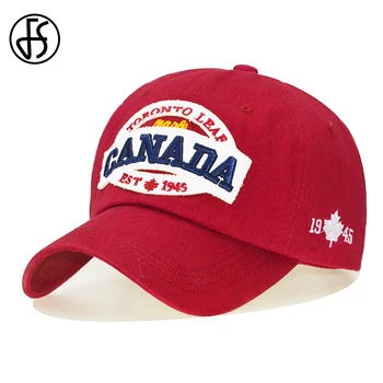 FS Marka Beyaz Kırmızı Akçaağaç Yaprağı Kanada Beyzbol Kapaklar Erkekler Streetwear Kadın Kap Snapback Hip Hop Baba Şapka Gorras Para Mujer