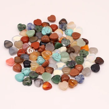 Doğal Yarı değerli Taşlar Küçük Şeftali Kalp Şekli işlenmemiş taş Kristal Aura şifa taşı Ev Dekorasyon Takı Süsler