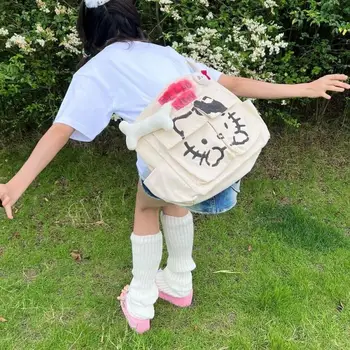 Büyük Kapasiteli Sanrio Hello Kitty askılı çanta Kadın Kawaii Moda omuzdan askili çanta Bin Yıllık Çift Çanta Sıcak Kız doğum günü hediyesi