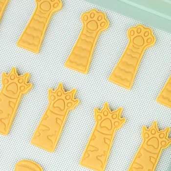 3 adet / takım Kedi Pençe kurabiye kesici Kalıp Ayı Pençe Şekli Kek kurabiye kesici kalıp 3D Çerez Dekorasyon Aracı Pişirme Kalıp Pasta Araçları