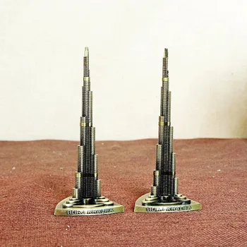 Burç Halife Kulesi Modeli Alaşım Minyatür Dubai Kulesi Modeli Sanat Zanaat Ofis Ev Masaüstü Dekor