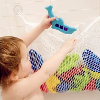 Çocuklar Bebek Banyo Oyuncakları Düzenli Depolama Vantuz Çantası Bebek Banyo Oyuncakları Örgü Çanta Organizatör Net