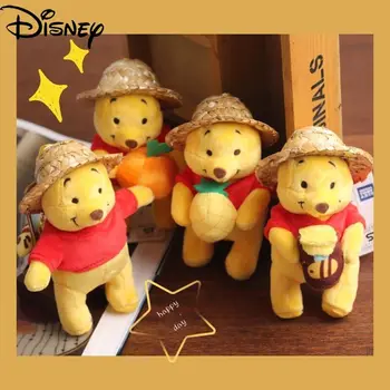 Disney Peluş Kolye Holding bal kavanozu Winnie The Pooh Kolye Peluş Bebek Süsleme Kız Kalp Karikatür çanta anahtarlığı Kolye Hediye
