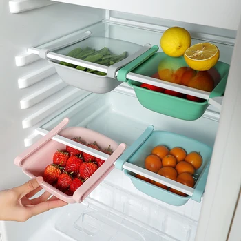 Buzdolabı Depolama Sepeti Taze tutma Geri Çekilebilir Yumurta Tepsisi Buzdolabı saklama kutusu Buzdolabı Depolama Alanı Tasarrufu Kutusu