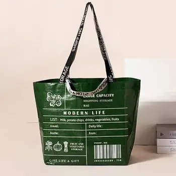 Pratik Basit Naylon Bakkal Tote Kılıfı Çevre Koruma Bakkal Tote Kılıfı Süpermarket alışveriş çantası