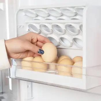 1 adet Yumurta Tutucu Buzdolabı Yumurta stand rafı Taze saklama kutusu Mutfak yumurta teşhir rafı Yumurta Saklama Kabı Buzdolabı Organizatör