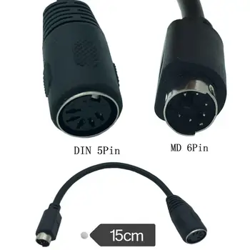 6Pin Mini-DIN (PS2) Erkek DIN 5pin dişi adaptör Konnektör Kablosu Klavye İçin 15cm