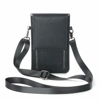 Evrensel Omuz Kadın Çantası cep telefonu boyutu altında 6.3 inç Kart Cep Kılıfı cep telefonu Çanta Cüzdan paket poşeti