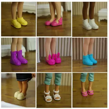 1 Çift Bebek Ayakkabıları Moda Kadın Bebek Botları İçin Fit Ayak 1.7 * 0.8 cm Bebek Aksesuarları Plastik Bebek Renkli Yüksek Topuklu Ayakkabılar