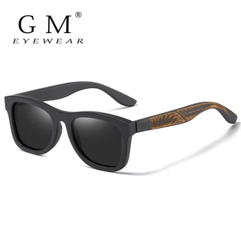 GM Retro Ahşap Güneş Gözlüğü Erkekler Polarize Çerçeve Gözlük Kadın Shades UV400 Lunette De Soleil Homme Femme S1610L