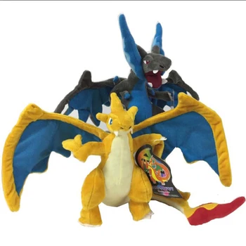 10 adet / grup Pokemon Charizard peluş oyuncak 25 cm Charizard Mega Evrim X & Y Charizard Peluş Yumuşak Doldurulmuş Hayvanlar çocuk için oyuncak Hediye